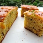 Savoury cornbread with sweetcorn, onion, chili and cheddar