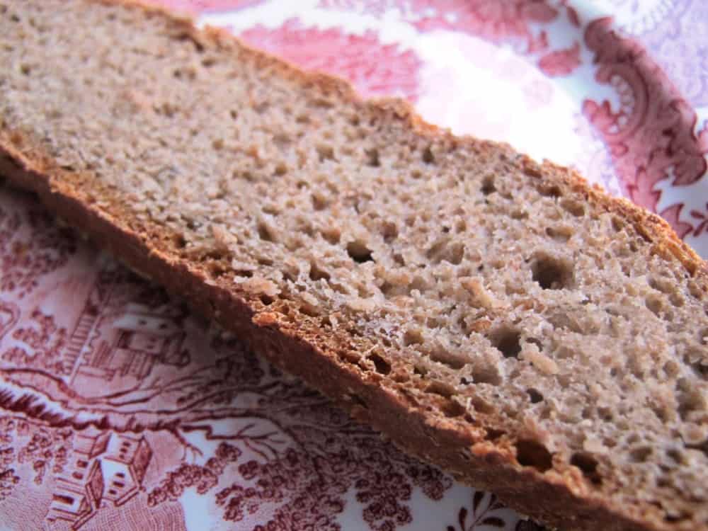 Rye-heavy Hausbrot Closeup