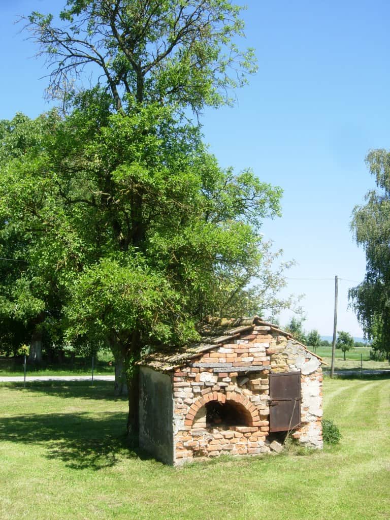 Our old brick oven in the gardens of our farmhouse