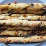 Bread sticks on a plate