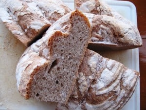 Sourdough bread crumb and crust