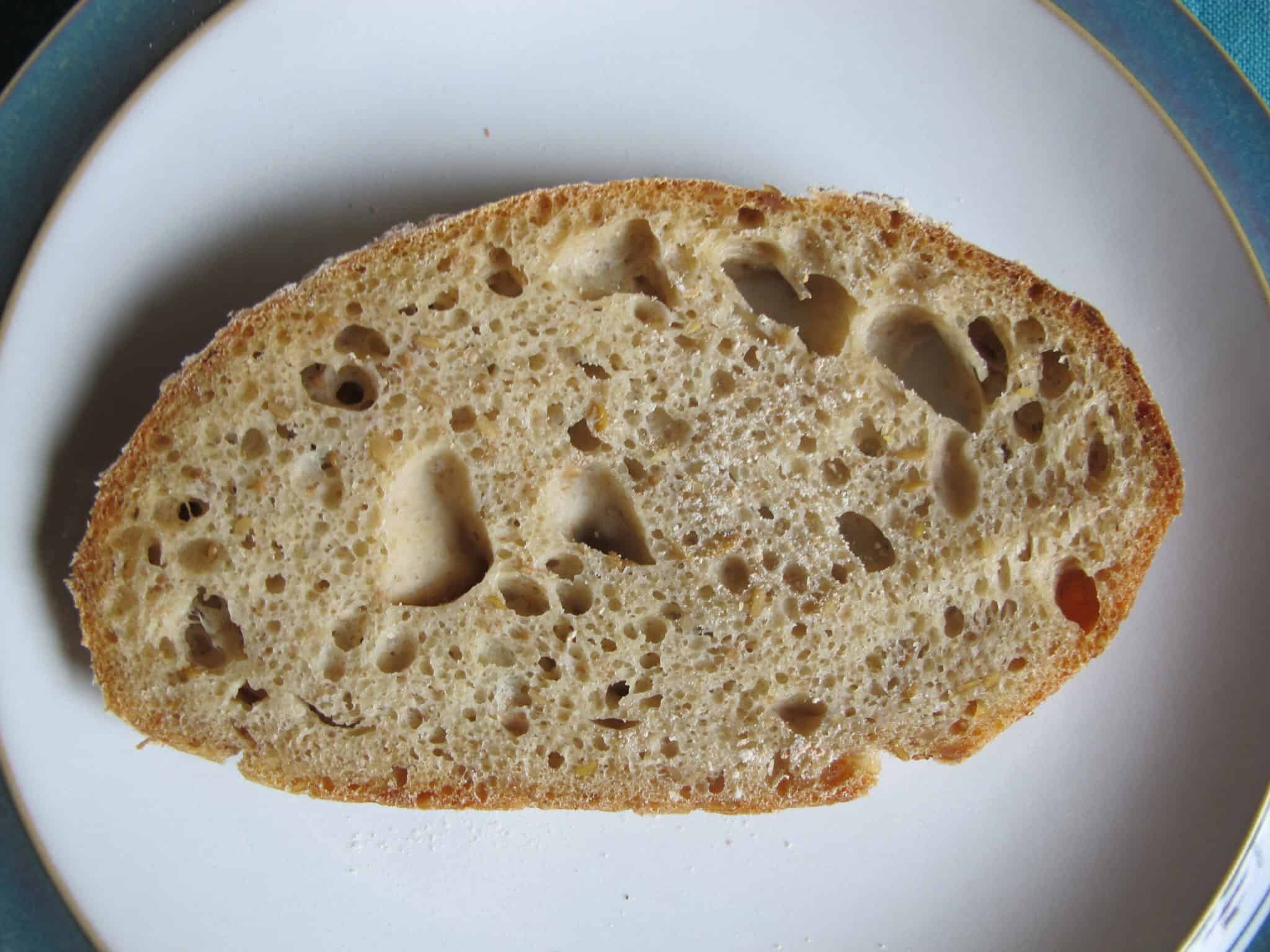 Kamut sourdough bread crumb