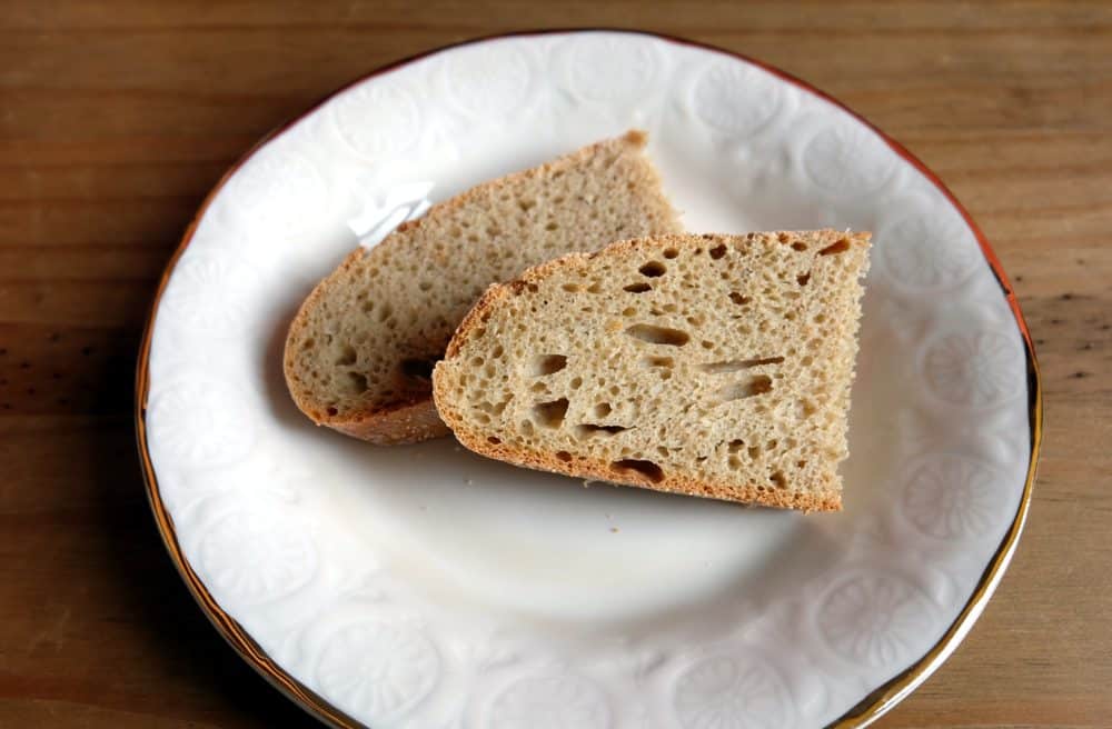Chickpea flour bread slices