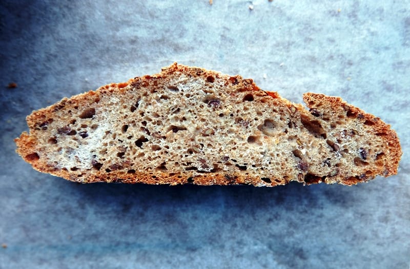 Flaxseed sourdough bread