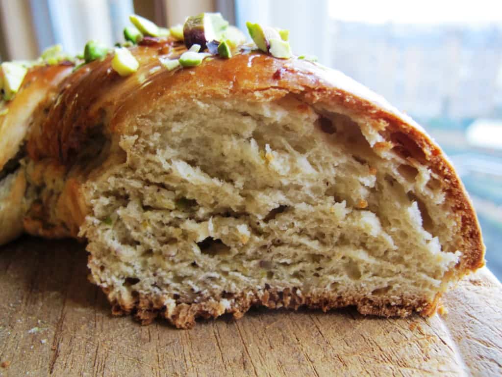 Easter Bread Wreath Close-Up