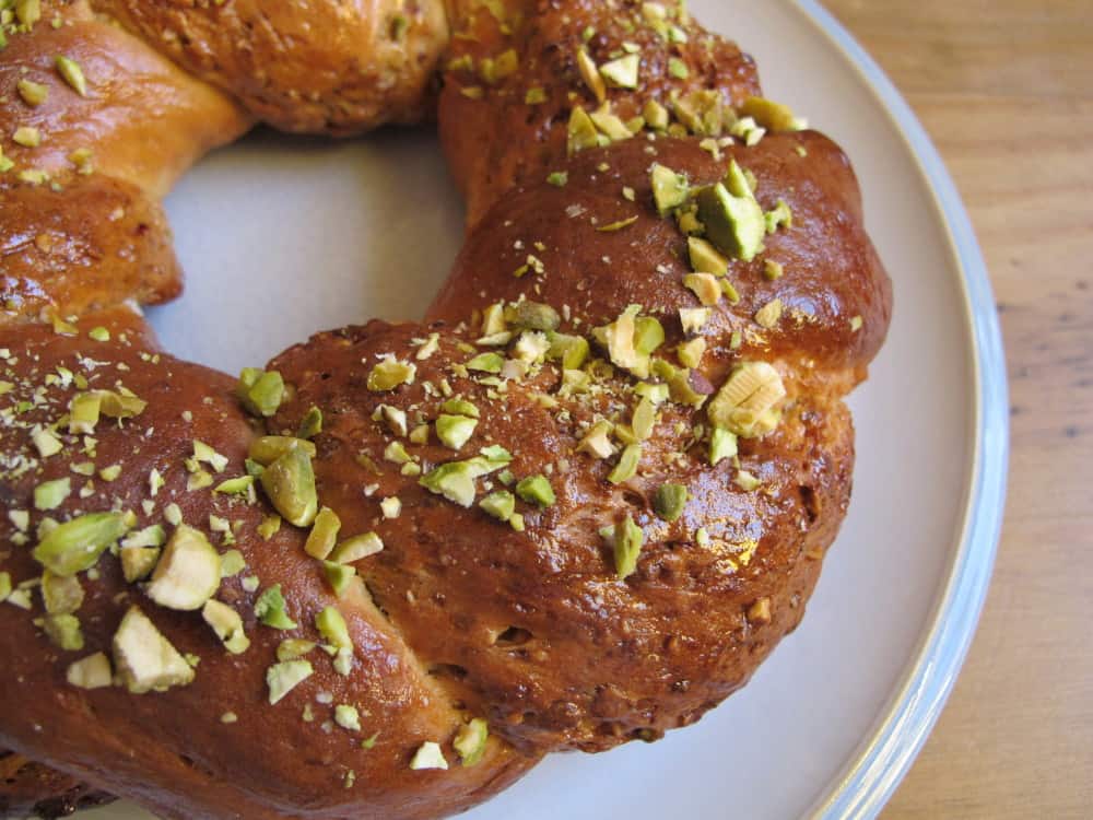 Austrian Easter wreath bread