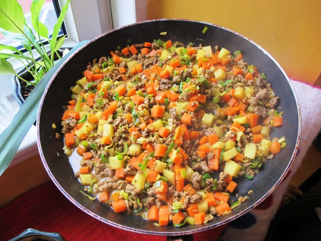 Beef & Veggie Filling for Pattis Sri Lankan Short Eats