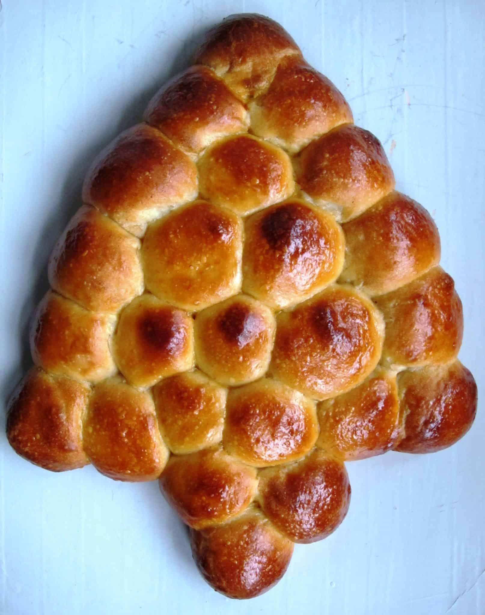 Christmas Tree Bread Recipe - The Bread She Bakes