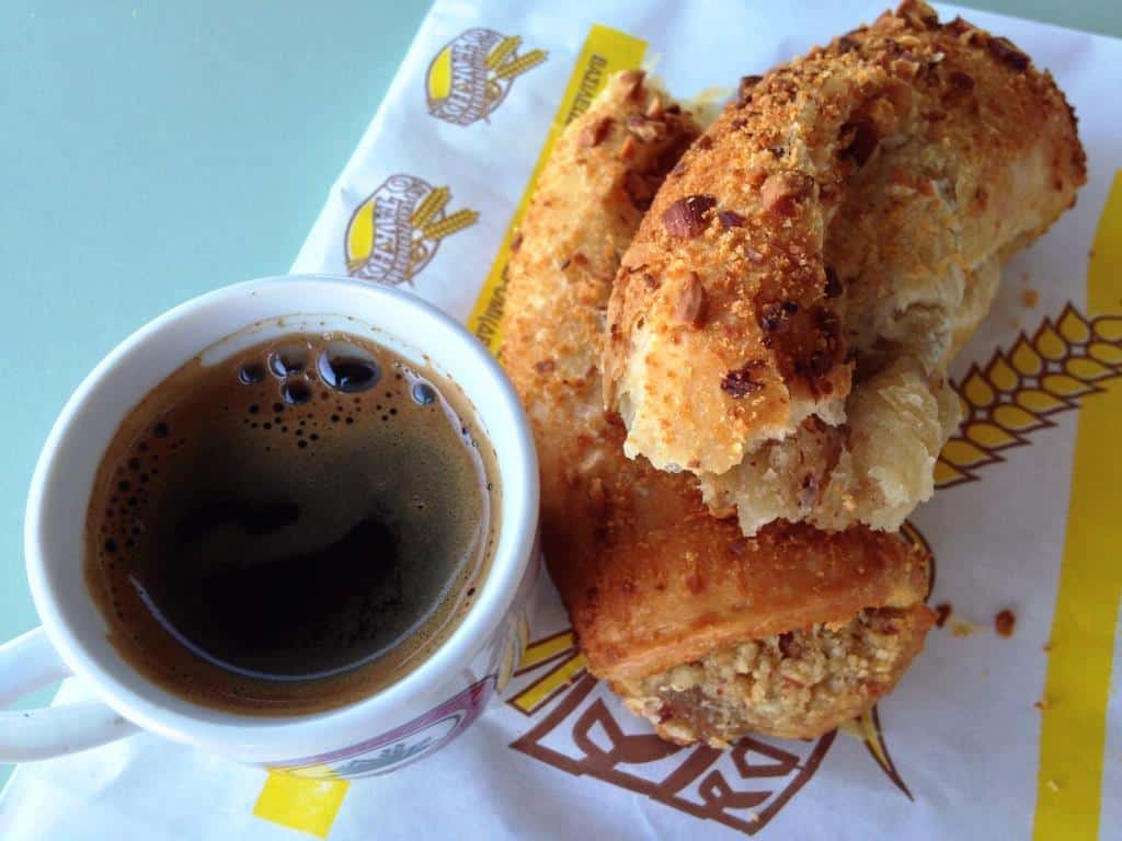 Cyprus almond cinnamon crescent with Cypriot coffee