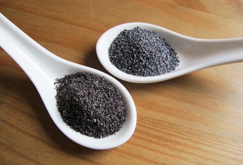 Poppy seeds ground and whole