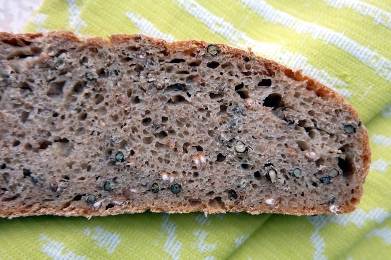 Hemp seed sourdough bread